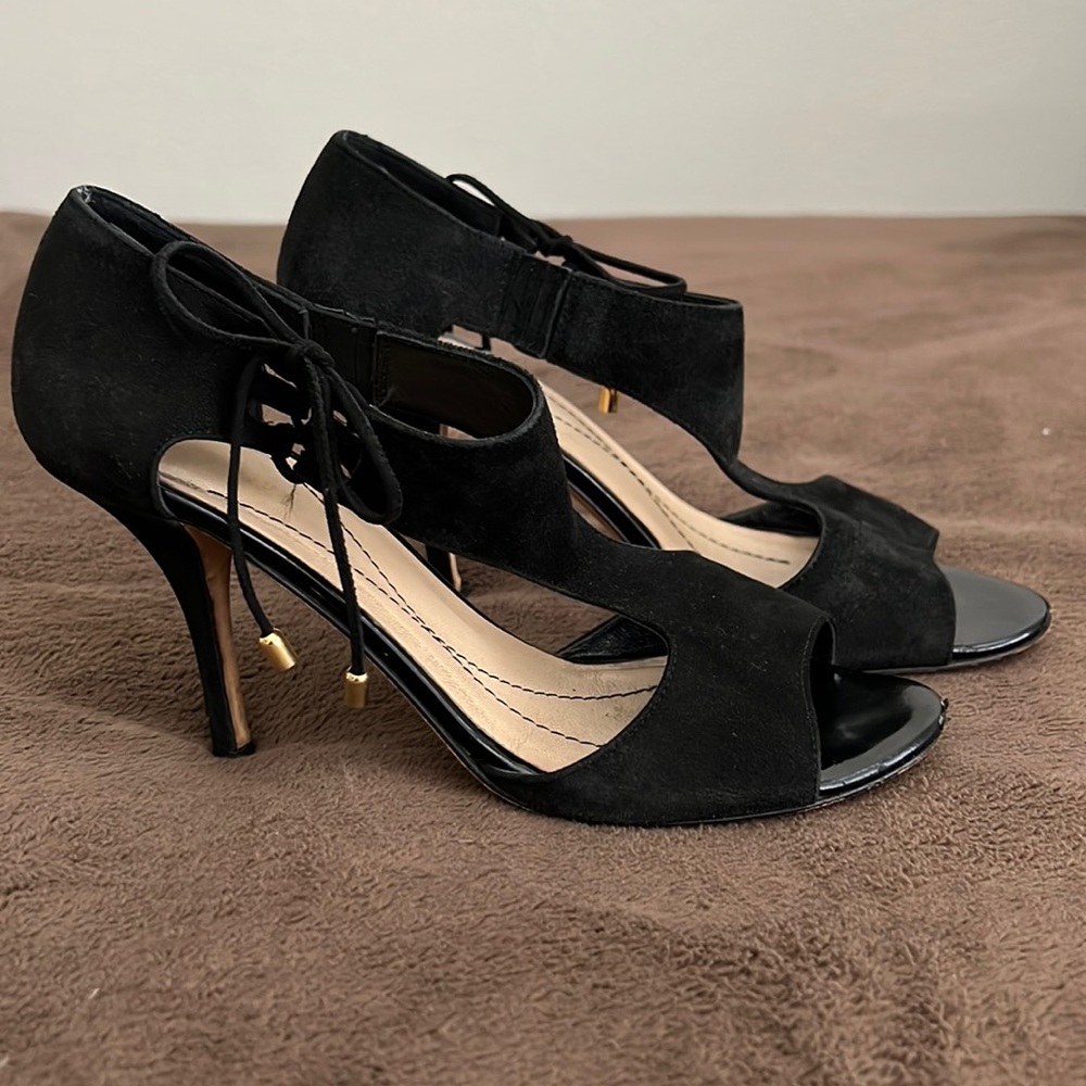 Kate Spade Black Suede Heels